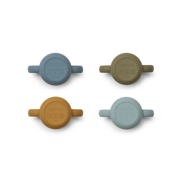 Набір силіконових чашок Liewood Gene silicone cups 4 pack lw14364 blue фото