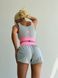 Комплект для фітнесу та тренувань топ та шорти Artists Proof kris grey set top+shorts фото 4