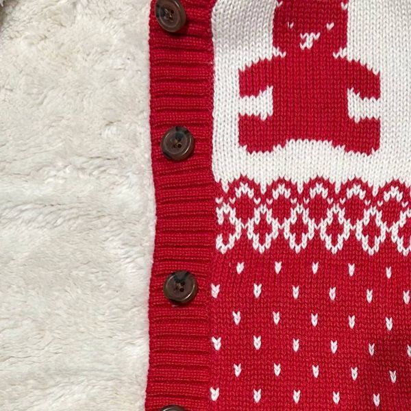 В'язаний кардиган GAP cardigan bear red фото