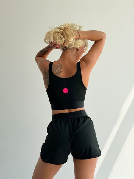 Комплект для фітнесу та тренувань топ та шорти Artists Proof kris black set top+shorts фото