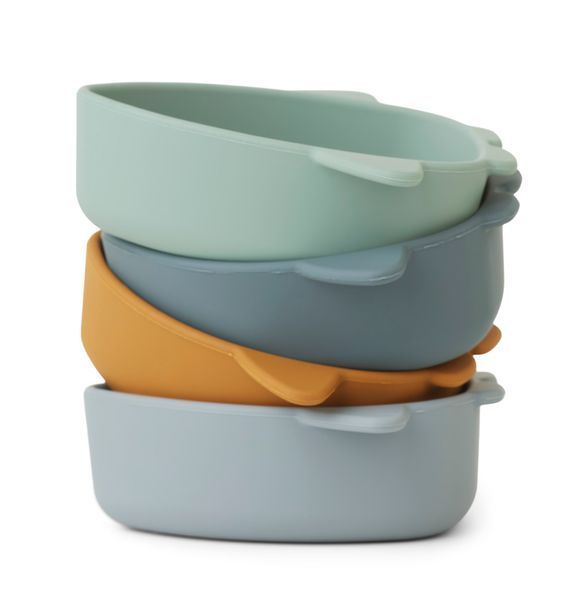 Набір силіконових мисок Liewood Malene silicon bowls lw14101 space фото