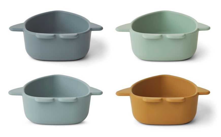 Набір силіконових мисок Liewood Malene silicon bowls lw14101 space фото